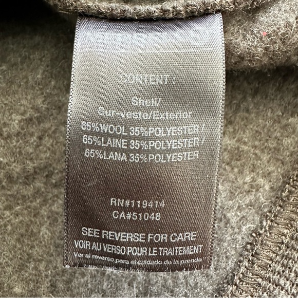 MERRELL SELECT PERFORMIX SWEATER Mens GREY Blue 4-BUTTON MOCK NECK WOOL BLEND XL - Picture 7 of 12